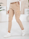 Ženske tovorne hlače CARGOIF light beige Dstreet UY2712