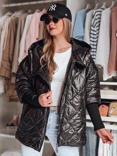 Ženska prehodna prešita jakna oversize PUFFILOF black Dstreet TY4855_4