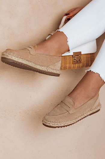 Ženski mokasini JUDANA beige Dstreet ZY0630