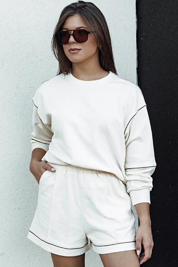 Ženski komplet trenirke PULGAR Barva Ecru DSTREET AY1011