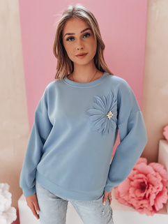 Ženska bluza velikosti oversize FLORINE modra Dstreet RY2764_4