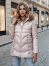 Ženska zimska jakna s kapuco WINTERCHIC roza Dstreet TY4441z