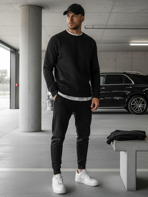 Moška gladek jopa Barva Črna DSTREET BX2416