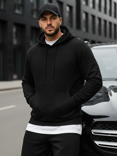Moška jopa s kapuco Barva Črna DSTREET BX2028