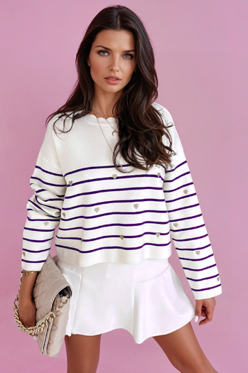 Ženski pulover VELORIA vijolične barve Dstreet MY2029