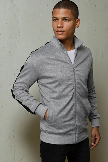 Moška jopa z zadrgo Barva Svetlosiva DSTREET BX5566