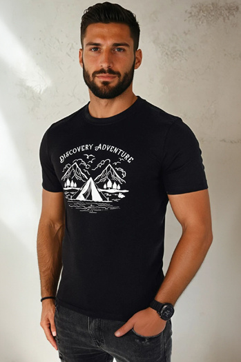 Moška majica s potiskom Barva Črna DSTREET RX5413