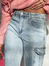 Ženske hlače ARGORAVE cargo baggy denim modre Dstreet UY2226_3