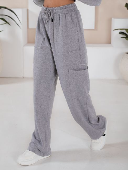 Ženski komplet CHARM svetlo sive trenirke Dstreet AY0958