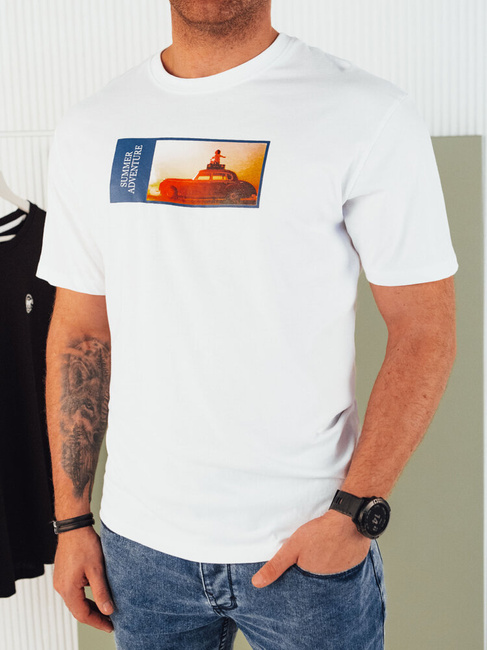 Moška majica s potiskom Barva Bela DSTREET RX5484