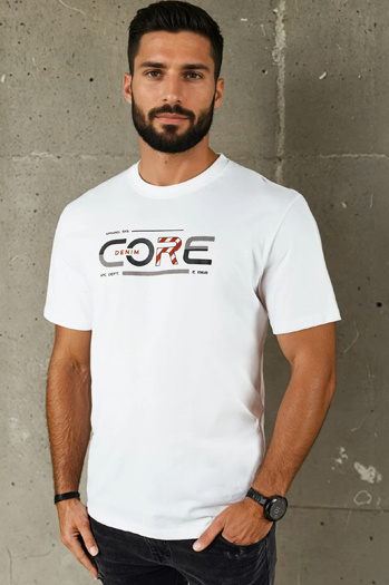 Moška majica s potiskom Barva Bela DSTREET RX5418