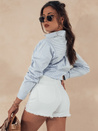 Ženske kratke hlače iz džinsa POPGLAM white Dstreet SY0397