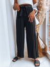 Ženske hlače casual RUFFLES Barva Črna DSTREET UY1539