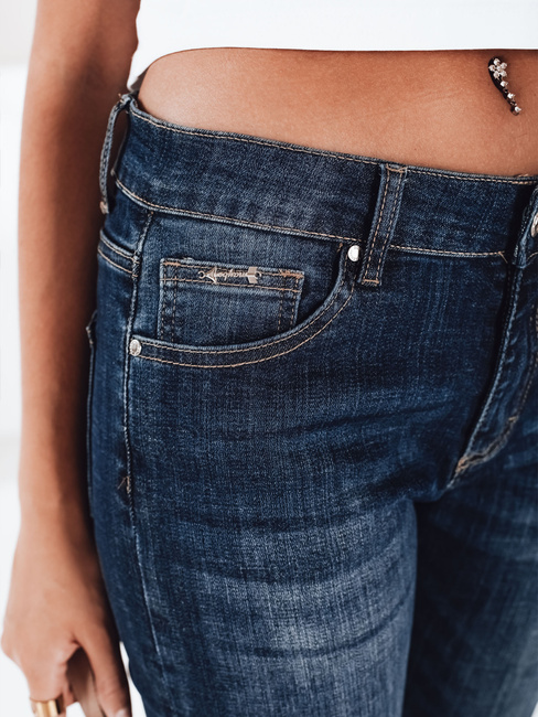 Ženske kavbojke z visokim pasom EMILY ROSE Barva Modra DSTREET UY1600