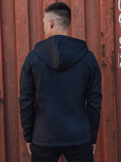 Kurtka męska przejściowa softshell z kapturem granatowa Dstreet TX4813