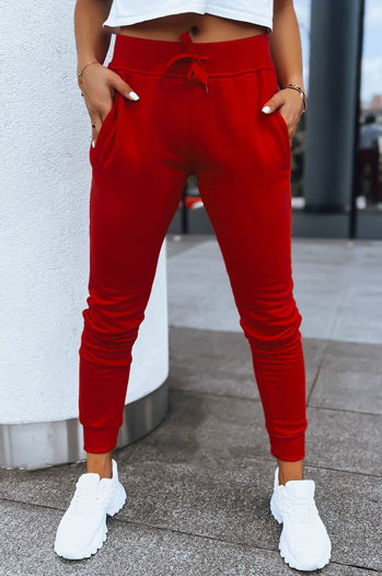 Ženske trenirke FITS Barva rdeča DSTREET UY0533