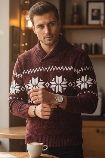 Moški bordo pulover Dstreet WX2271