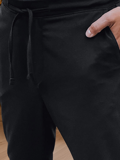 Moške črne hlače Dstreet UX4413