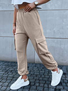 Ženske trenirke BAGGY beige Dstreet UY1607_1