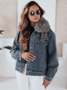 Ženska jeans jakna FURDENIM s krznom svetlo modra Dstreet TY4755