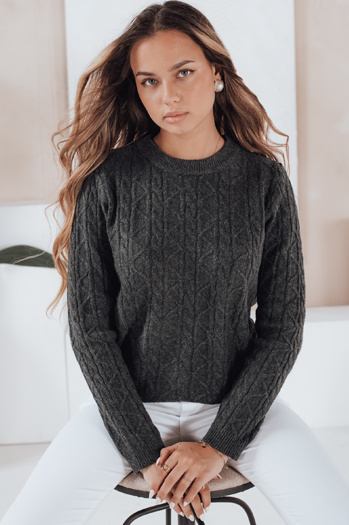 Ženski pulover BRAVINA temno siv Dstreet MY2526
