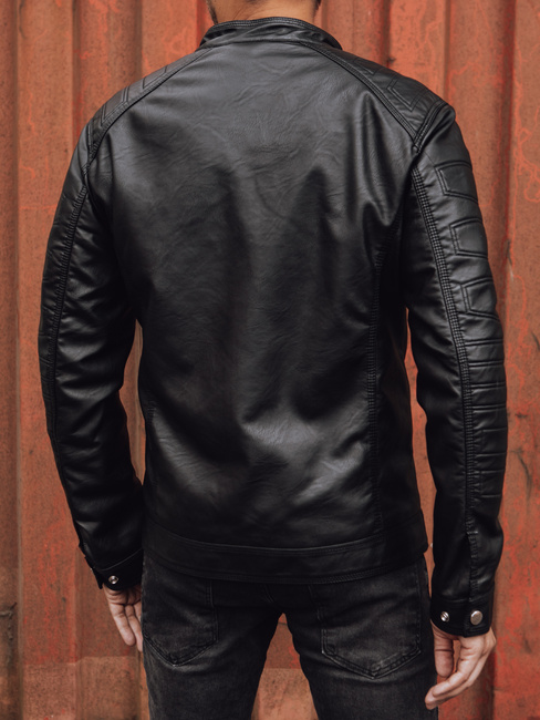 Moška usnjena jakna črna Dstreet TX4733