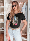 Ženska majica s potiskom TRENDAY black Dstreet RY2824
