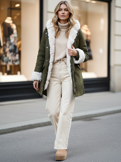 Ženska zimska jakna STARBURST zelena Dstreet TY4763