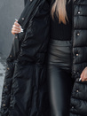 Ženska prešita zimska jakna s kapuco CROMBILA black Dstreet TY4100