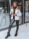 Ženska prešita zimska jakna SPARKLE siva Dstreet TY3952
