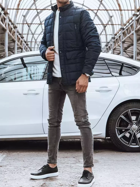 Moška prehodna jakna temno-modra Dstreet TX4135