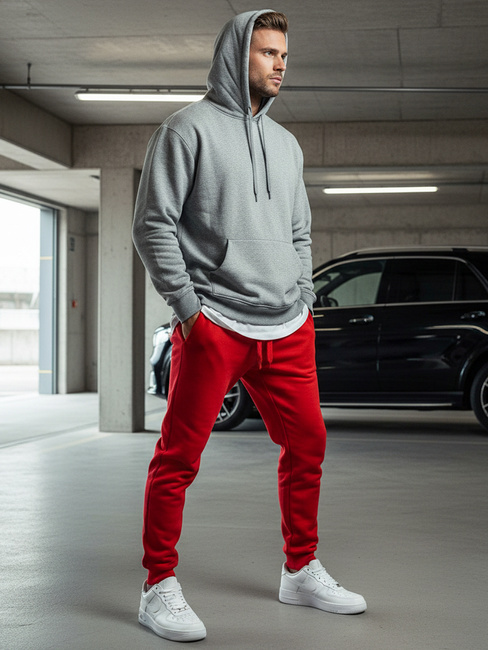 Moške spodnji deli trenirke Barva rdeča DSTREET UX2711