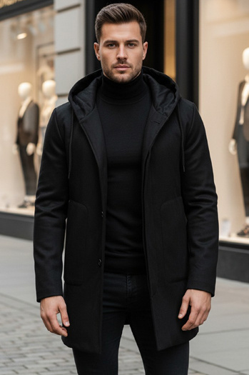 Moški zimski plašč Barva Črna DSTREET CX0444