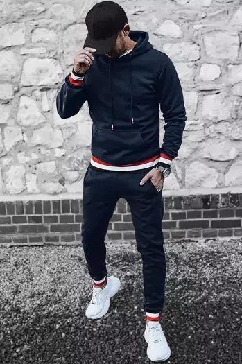 Moške komplet trenirke Barva Mornarica DSTREET AX0664