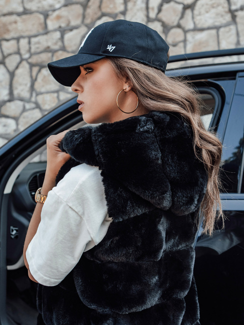 Ženski krznen jopič ASHTON black Dstreet TY4543