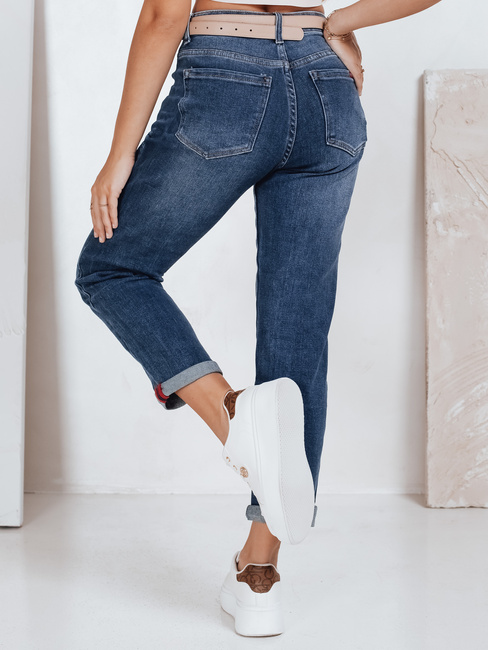 Ženske kavbojke mom fit blue Dstreet UY2773