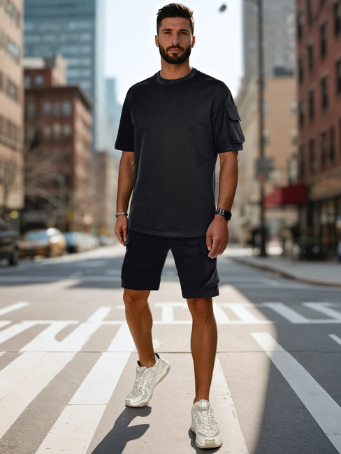 Moški osnovni črni komplet Dstreet AX0799