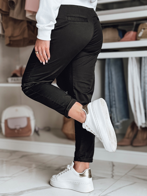 Ženske hlače s pasom MODELA black Dstreet UY2568