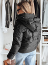 Ženska zimska jakna SNOWLIKE prešita s kapuco črna Dstreet TY4930
