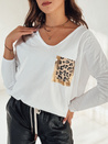 GLAMZONE ženska bluza s potiskom oversize bela Dstreet RY2683
