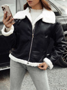 Ženska usnjena jakna FURBLAZE z ovčjo kožo Dstreet black TY4730_2