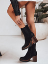 Ženski semiš škornji črni Dstreet ZY1319