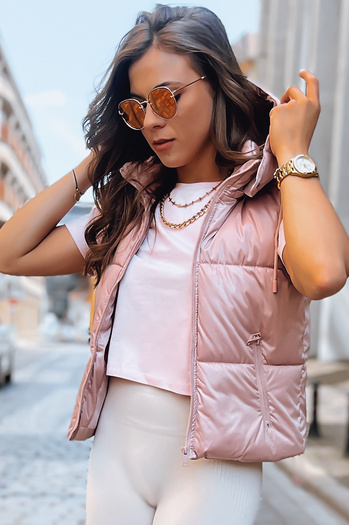 Ženski prešiti športni telovnik OSHE roza Dstreet TY3705