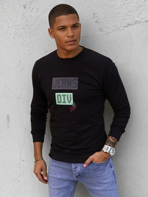 Moška jopa s potiskom črna Dstreet BX5376