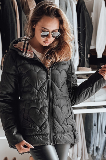 Ženska prešita jakna OLMO black Dstreet TY4242