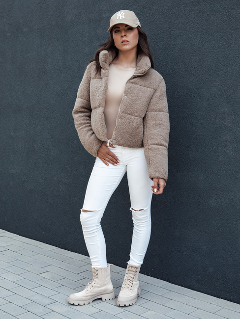 Kurtka damska krótka CELESTIAL kamelowa Dstreet TY4482