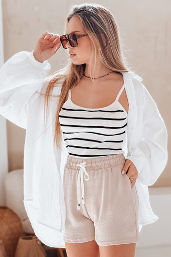 Ženske kratke hlače HOT VIBE khaki Dstreet SY0441