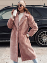 Ženski zimski plašč GLAMFUR z dolgim krznom roza Dstreet TY4700