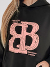 Ženska bluza s kapuco LITESSO black Dstreet BY1413