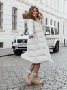 Ženska prešita zimska jakna s krznom STYLEBELLA white Dstreet TY4610